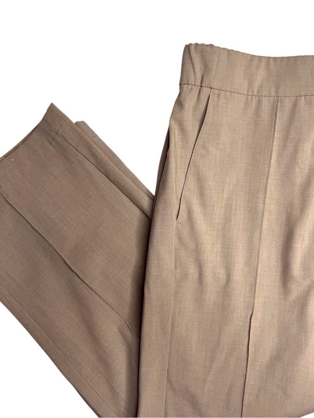 Size XL Woman’s Ministry Of Supply Velocity Pintuck Pull On Dress Pants Khaki